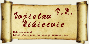 Vojislav Mikićević vizit kartica